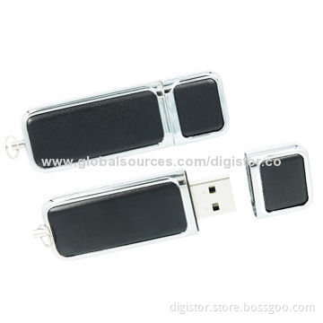 Leather USB2.0 Flash Drive, 1-32GB Capacity, Dimensions 70*22.4mm